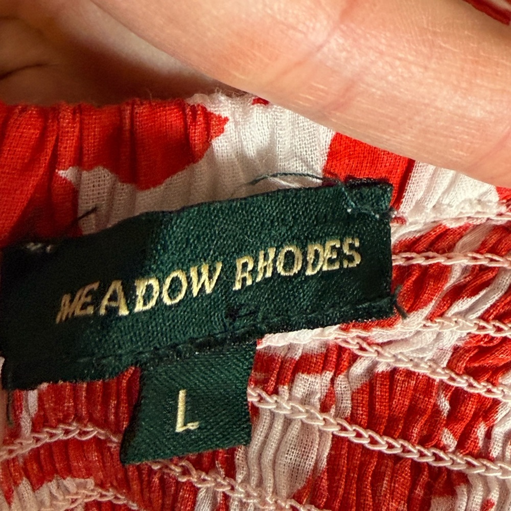 Meadow Rhodes Women’s Red/white Floral Maxi Dress Large - Picture 9 of 11
